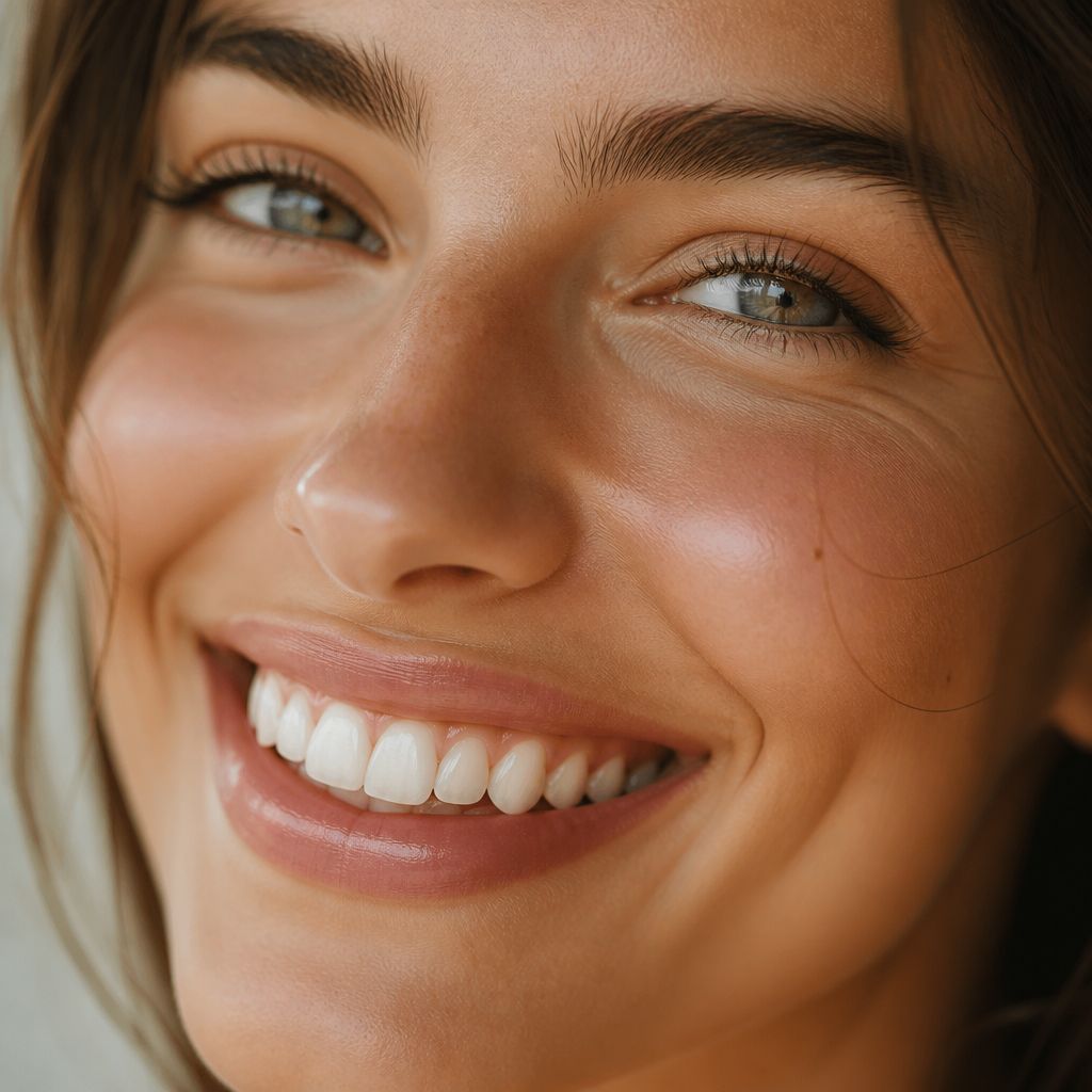 Close-up of a bright, natural smile